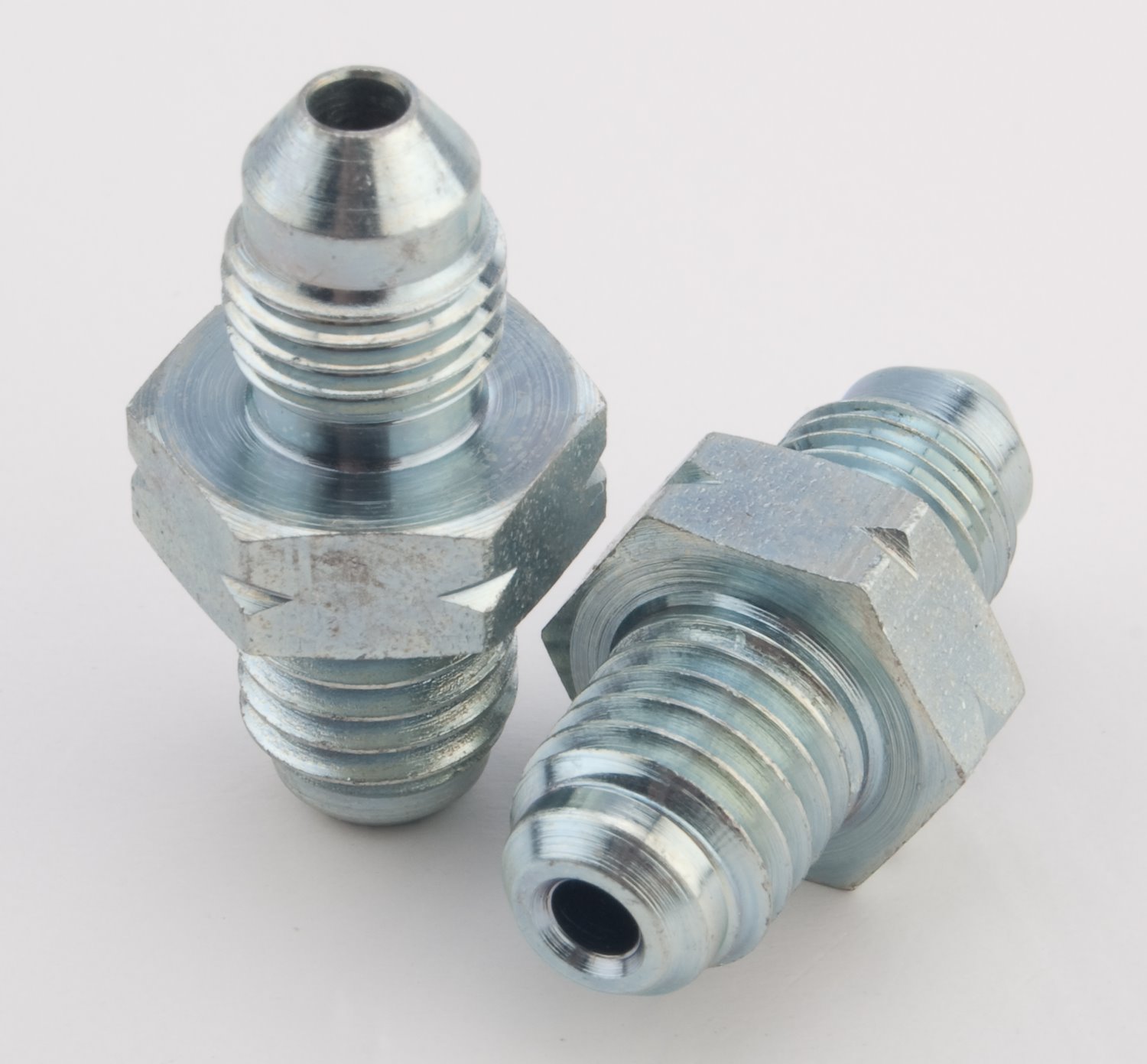 AN to Bubble Flare Male Caliper Fittings [-3 AN Male to 10 mm x 1.5 Male Bubble Flare]