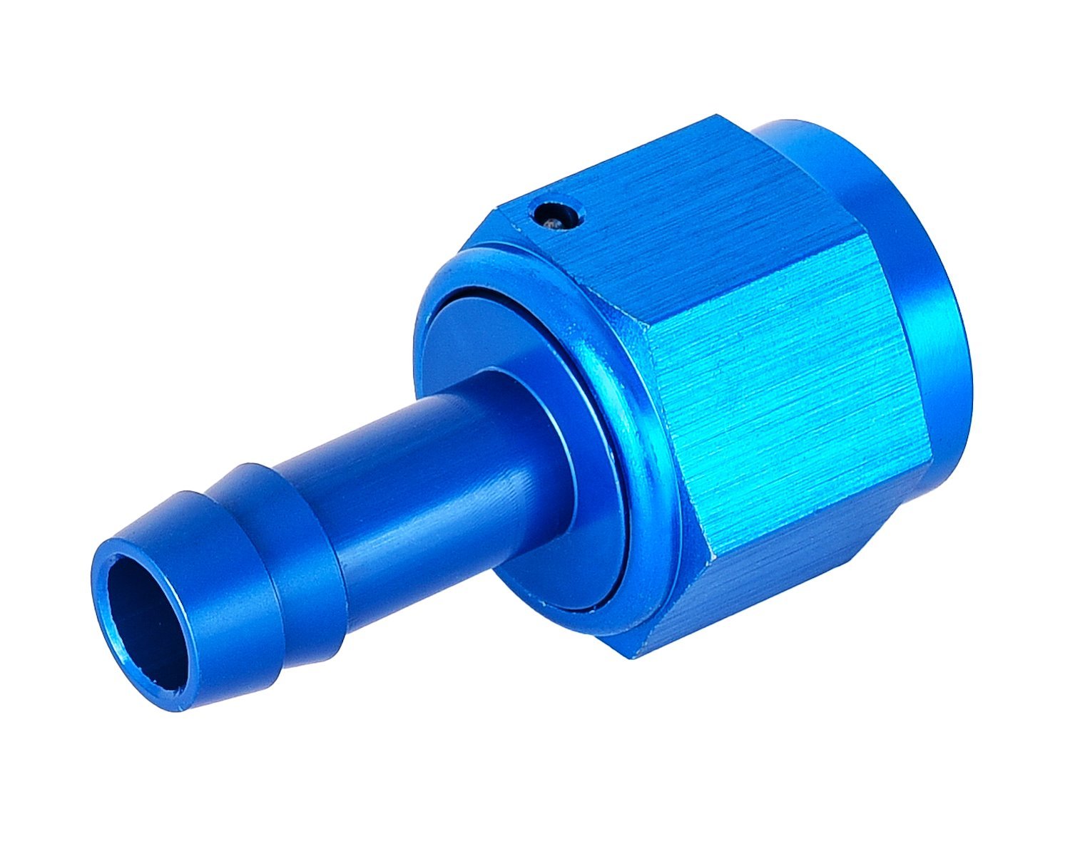 AN to Straight Hose Barb Adapter Fitting [-8 AN Female to 3/8 in. I.D. Hose, Blue]