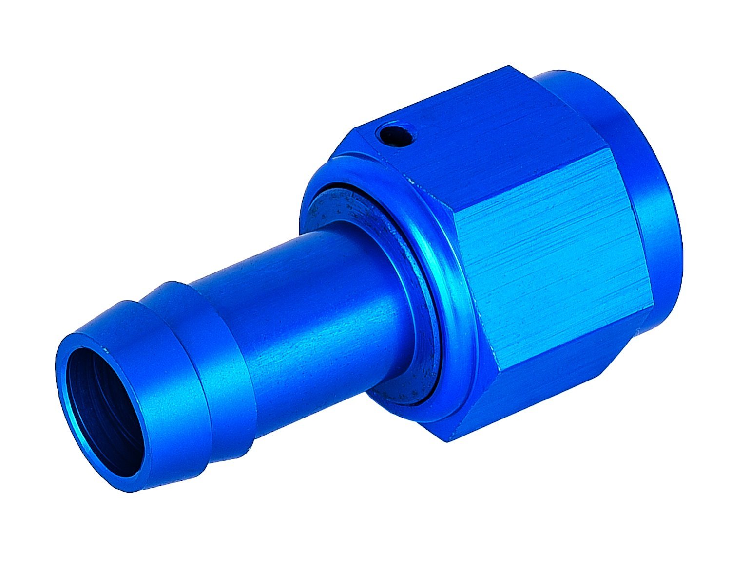 AN to Straight Hose Barb Adapter Fitting [-8 AN Female to 1/2 in. I.D. Hose, Blue]