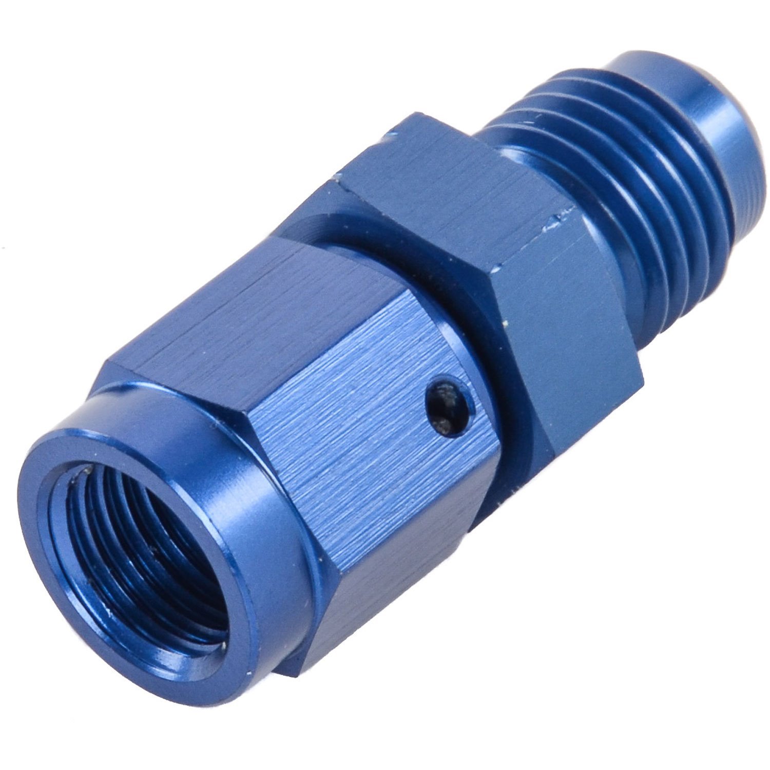 AN Female Swivel to Male Expander Fitting [-3 AN Female to -4 AN Male, Blue Hard Anodized]
