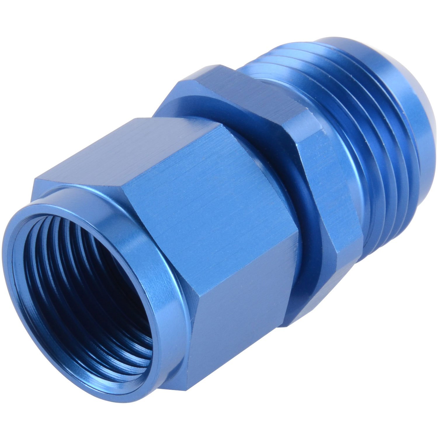 AN Female Swivel to Male Expander Fitting [-10 AN Female to -12 AN Male, Blue Hard Anodized]