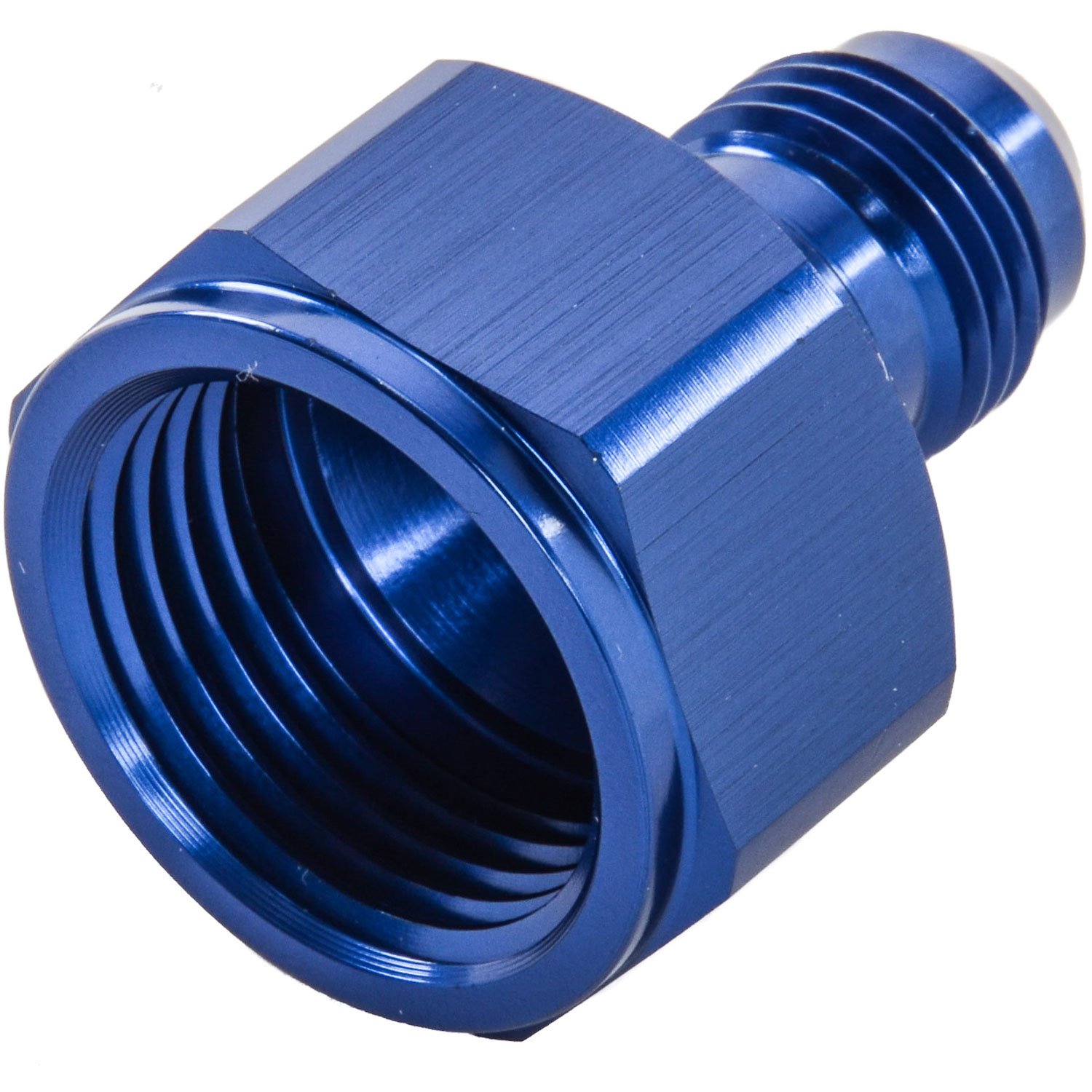 AN Female to Male Reducer Fitting [-10 AN Female to -6 AN Male, Blue Hard Anodized]