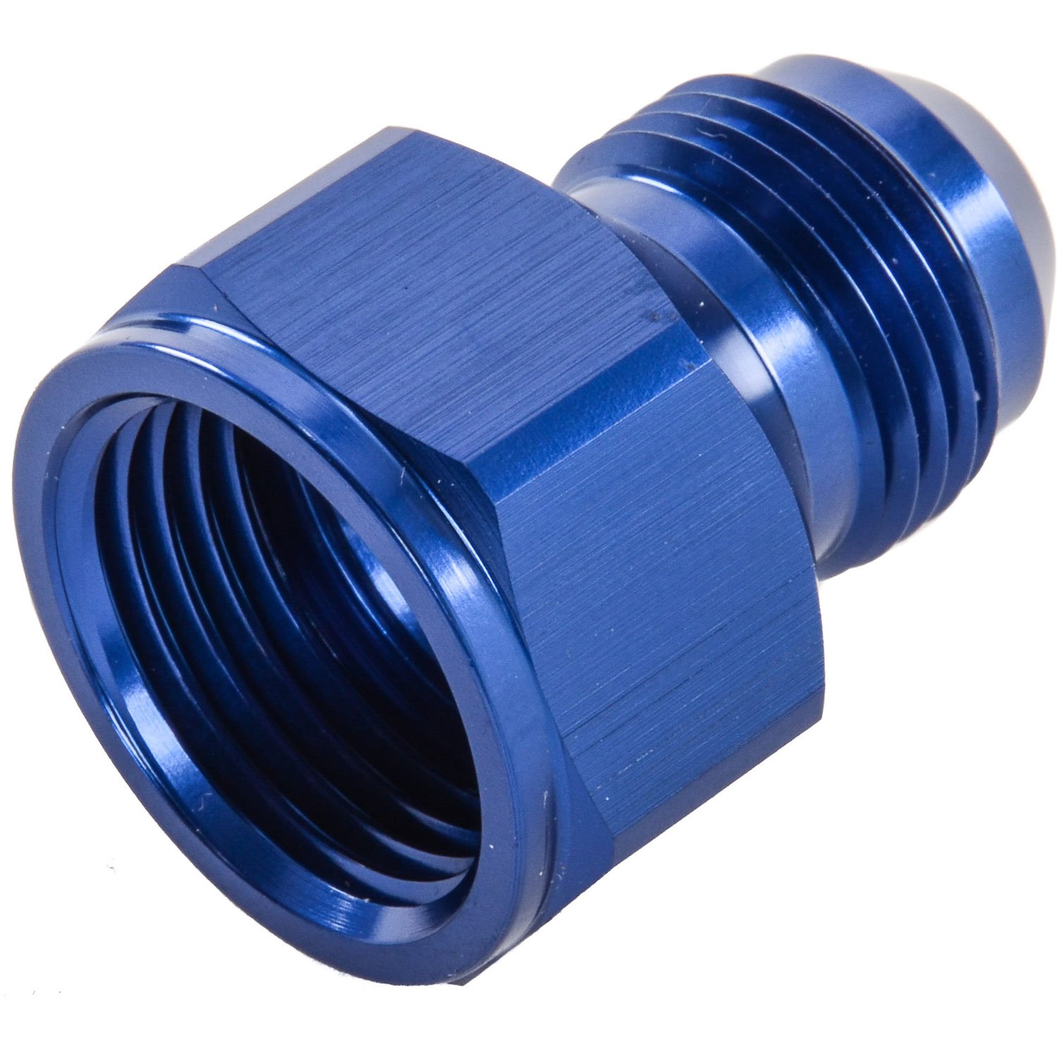 AN Female to Male Reducer Fitting [-10 AN Female to -8 AN Male, Blue Hard Anodized]