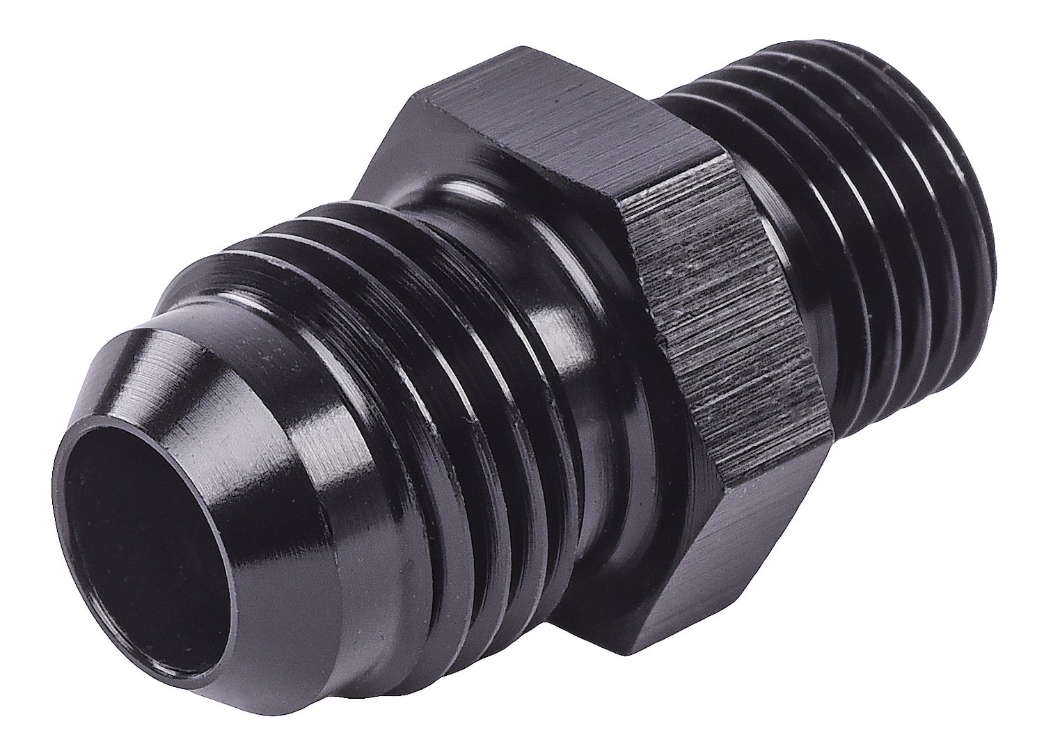 AN to Metric Adapter Fitting [-6 AN Male to 12 mm x 1.25 Male, Black]