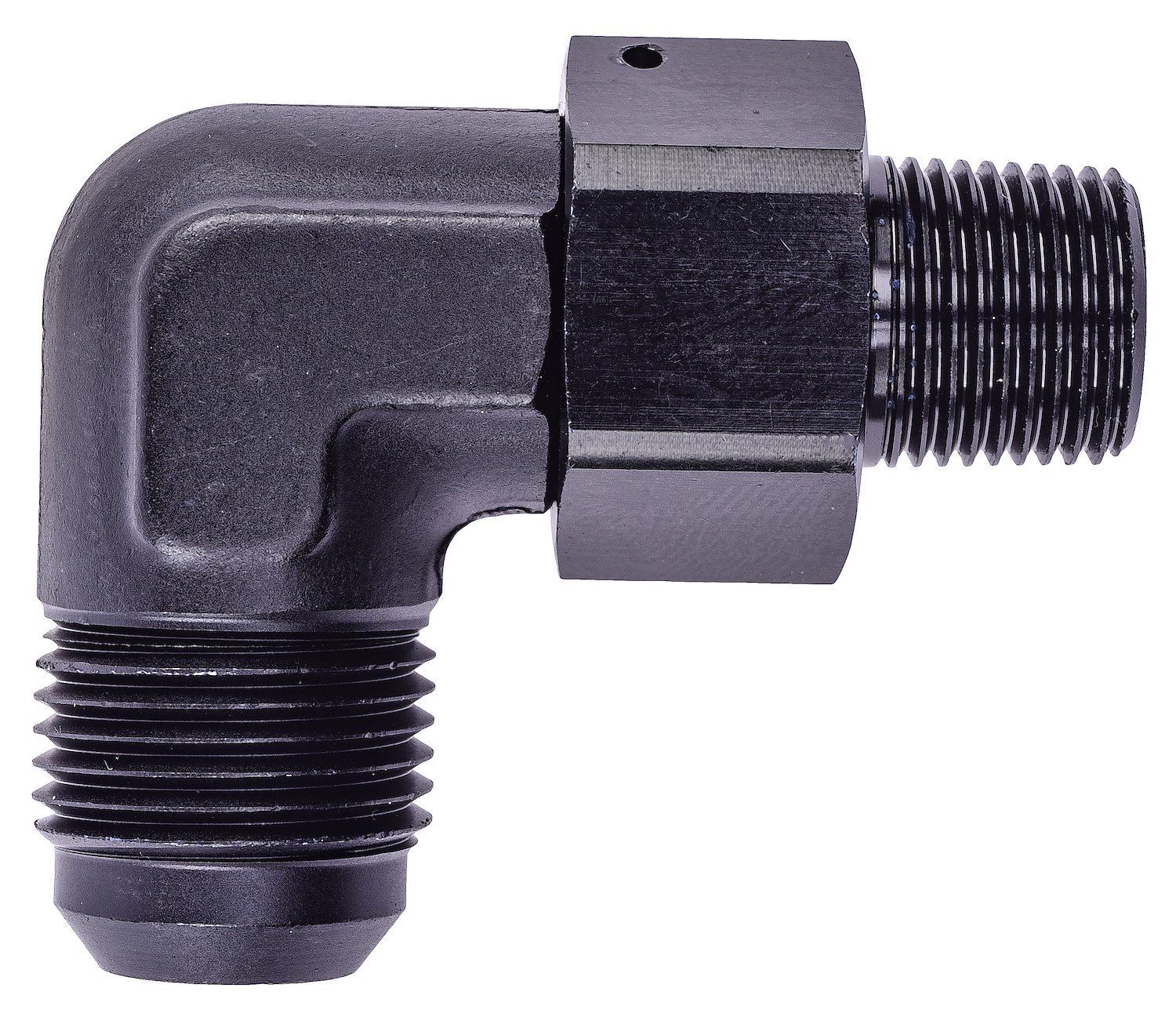 AN to NPT 90-Degree Max Flow Swivel Adapter