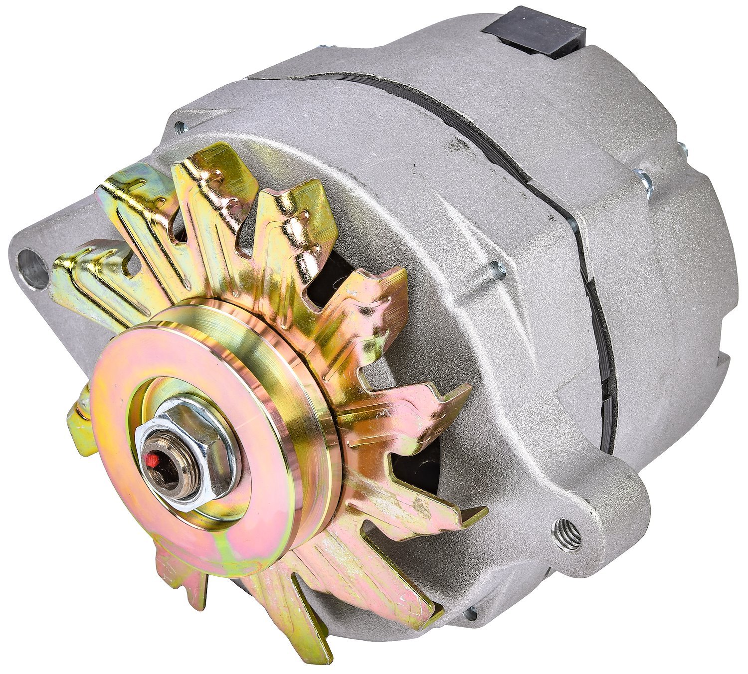 Ford 1-Wire Alternator, 140 amp Output with V-Belt Pulley [Natural Finish]