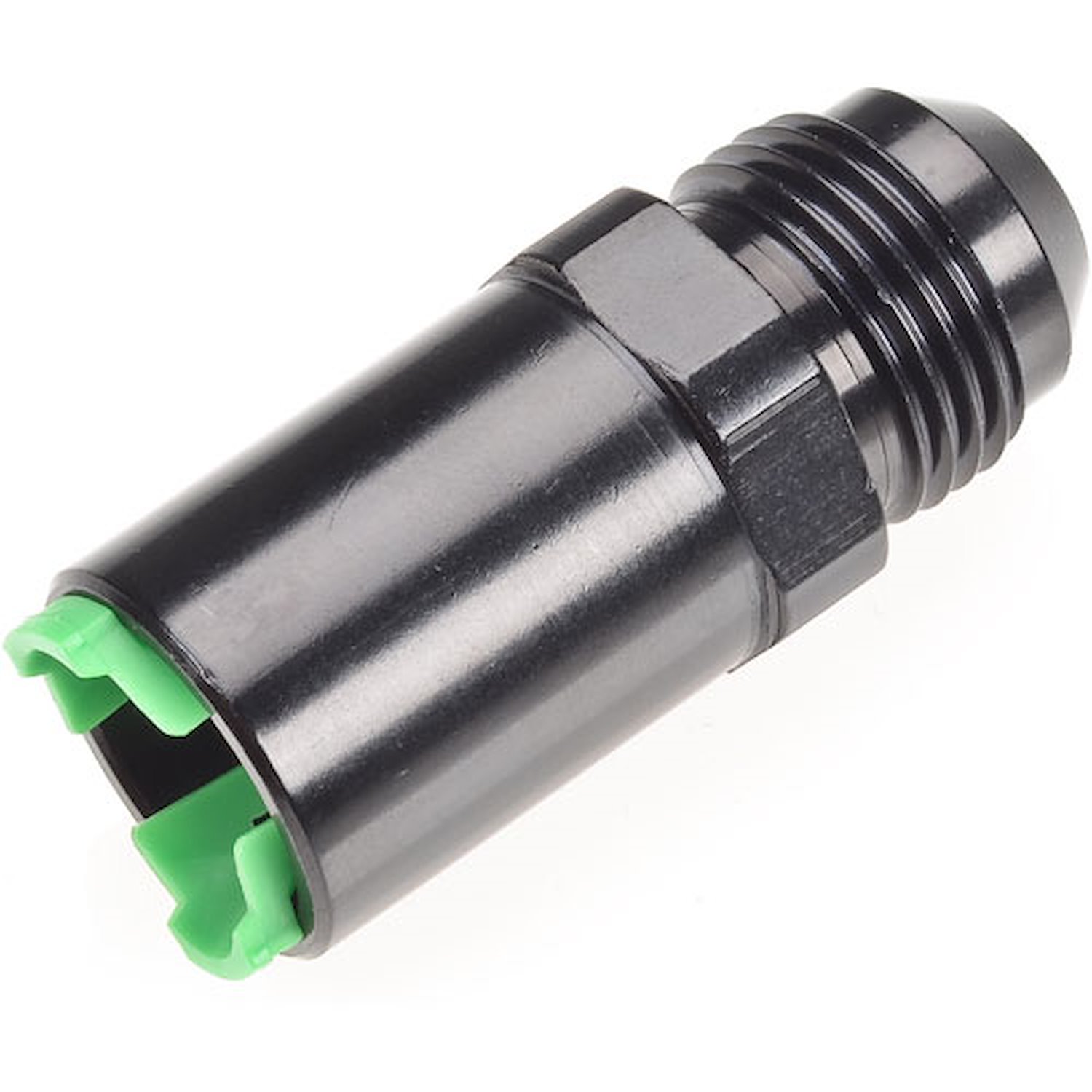 AN to Fuel Injection Quick-Connect Adapter Fitting [-8 AN Male to 3/8 in. Hard Line, Black]