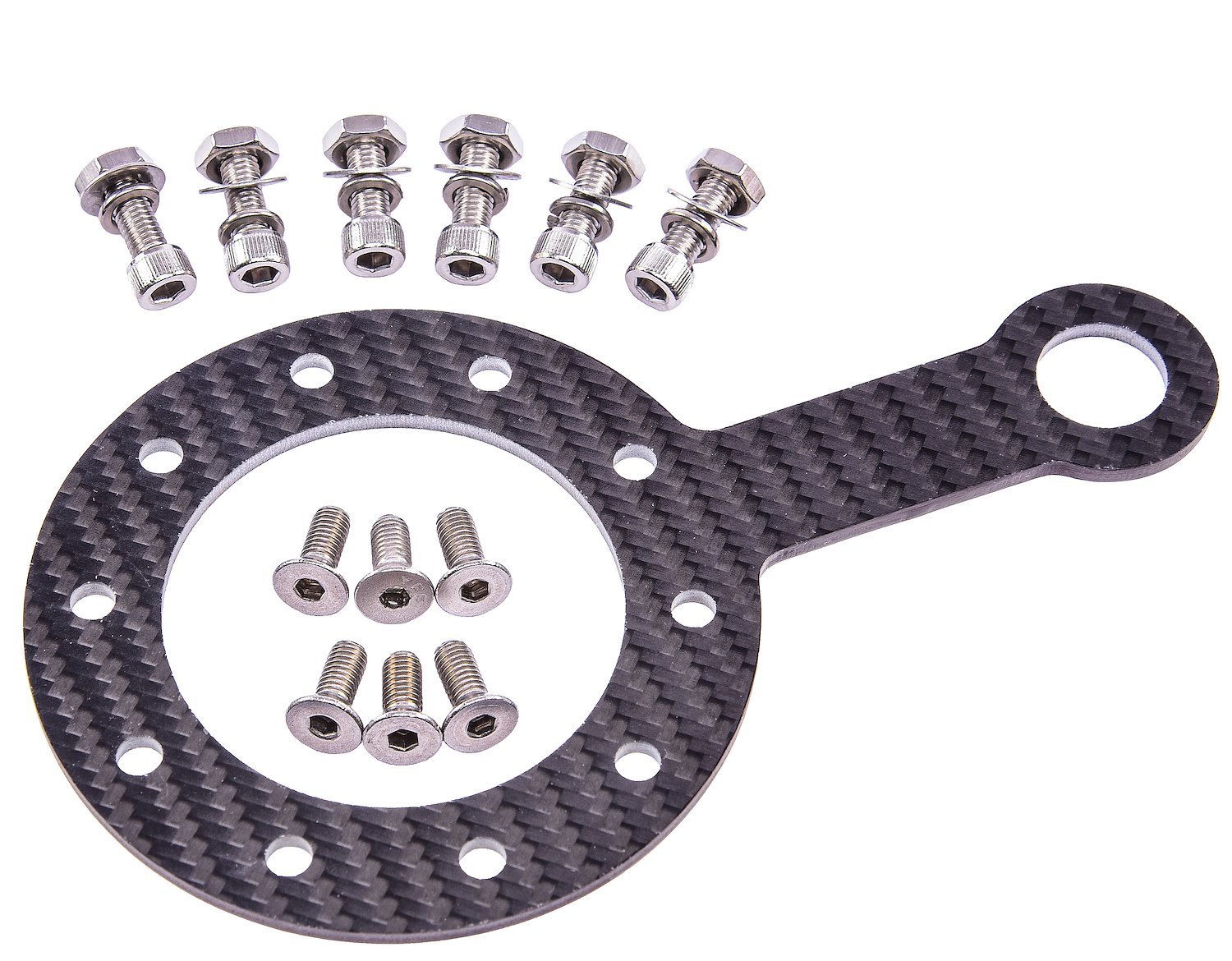 Carbon Fiber 1 Hole Steering Wheel Switch Plate