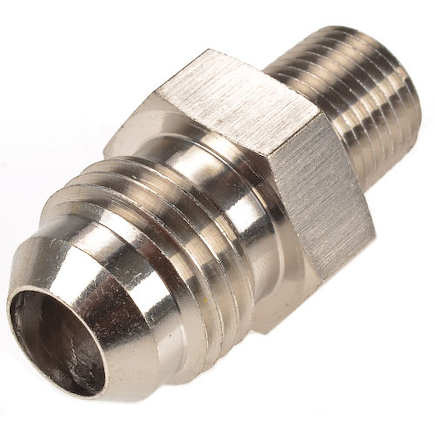 AN to NPT Straight Adapter Fitting [-6 AN Male to 1/8 in. NPT Male, Nickel]