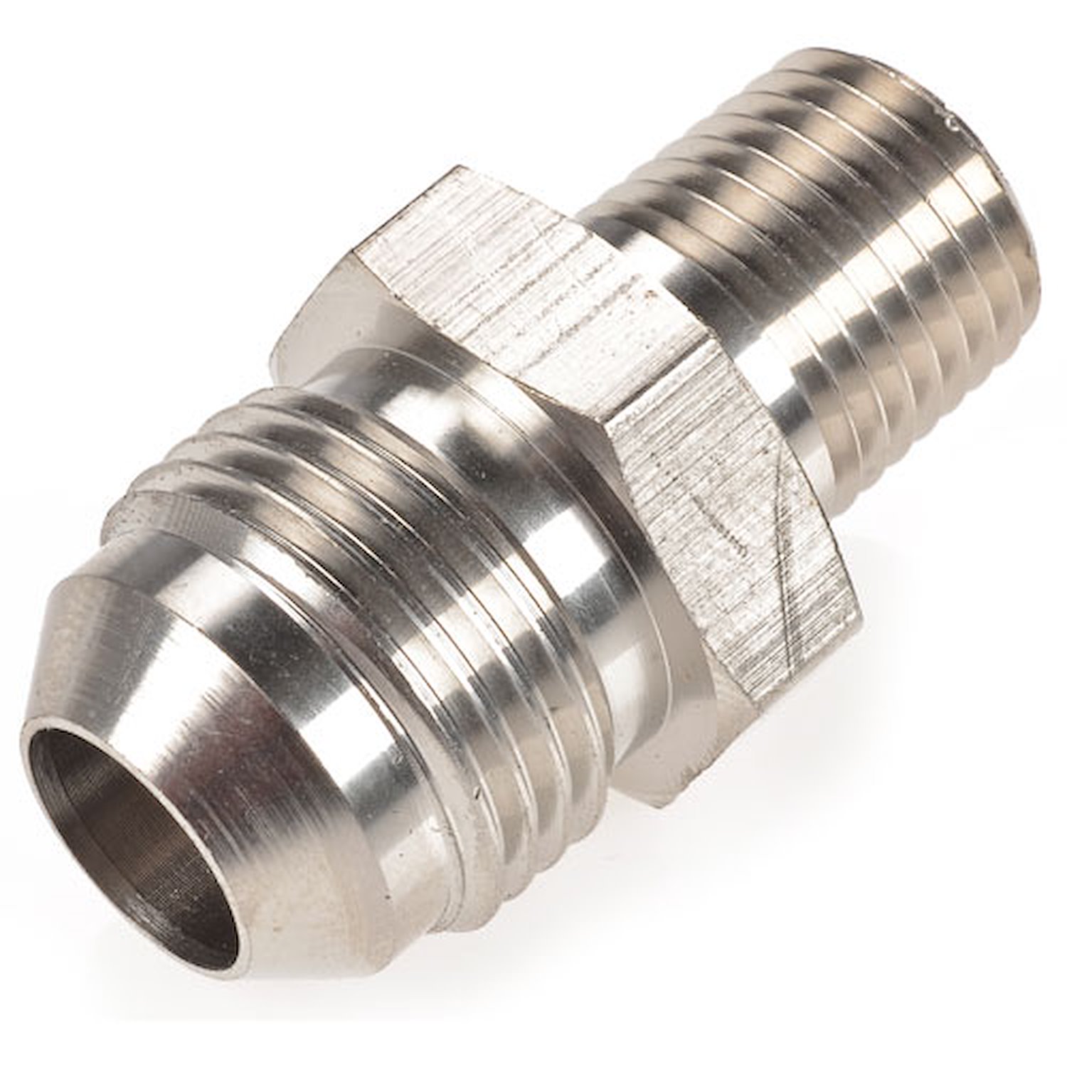 AN to NPT Straight Adapter Fitting [-8 AN Male to 1/4 in. NPT Male, Nickel]