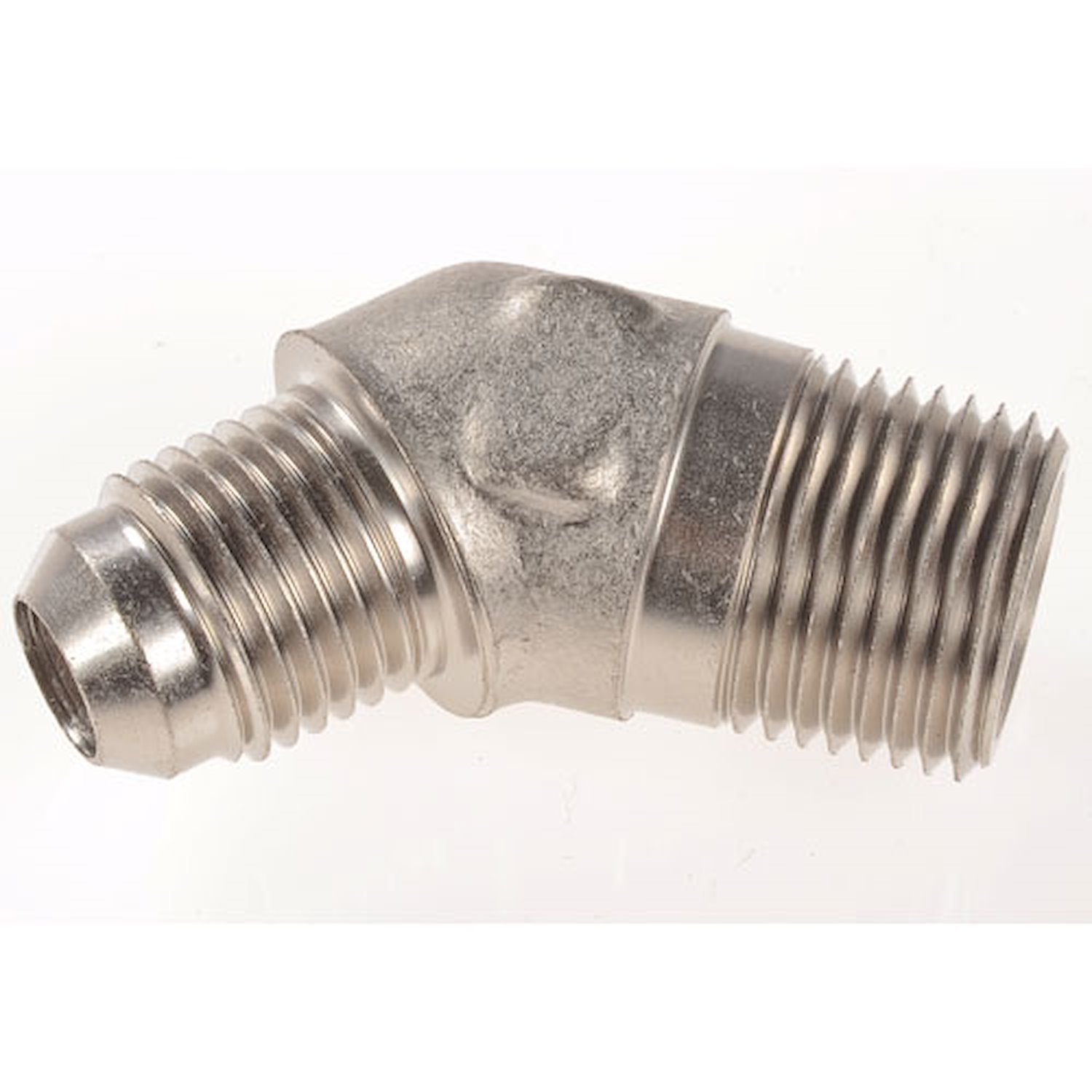 AN to NPT 45-Degree Adapter Fitting [-6 AN Male to 3/8 in. NPT Male, Nickel]