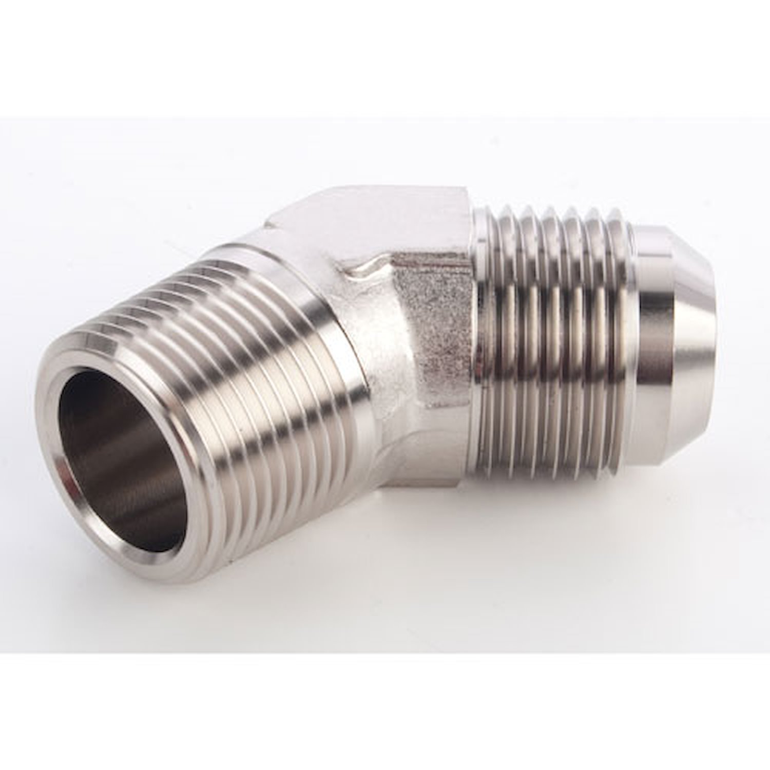 AN to NPT 45-Degree Adapter Fitting [-12 AN Male to 3/4 in. NPT Male, Nickel]