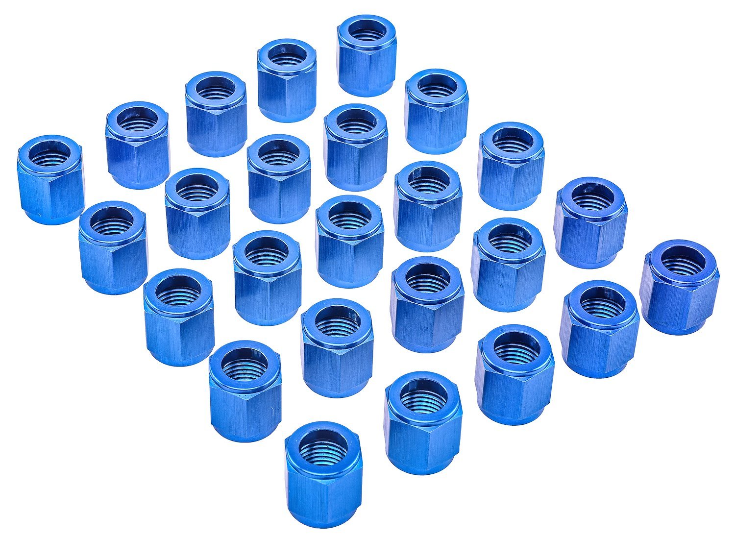 Tube Nuts, Blue Anodized Aluminum [-6 AN]