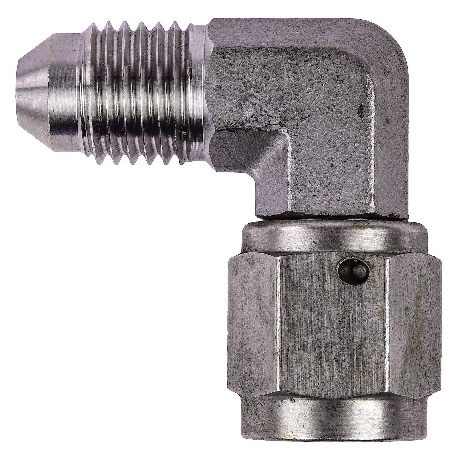 AN Female to AN Male 90 degree Union Fitting [-4 AN Female Swivel to -4 AN Male, Stainless Steel]