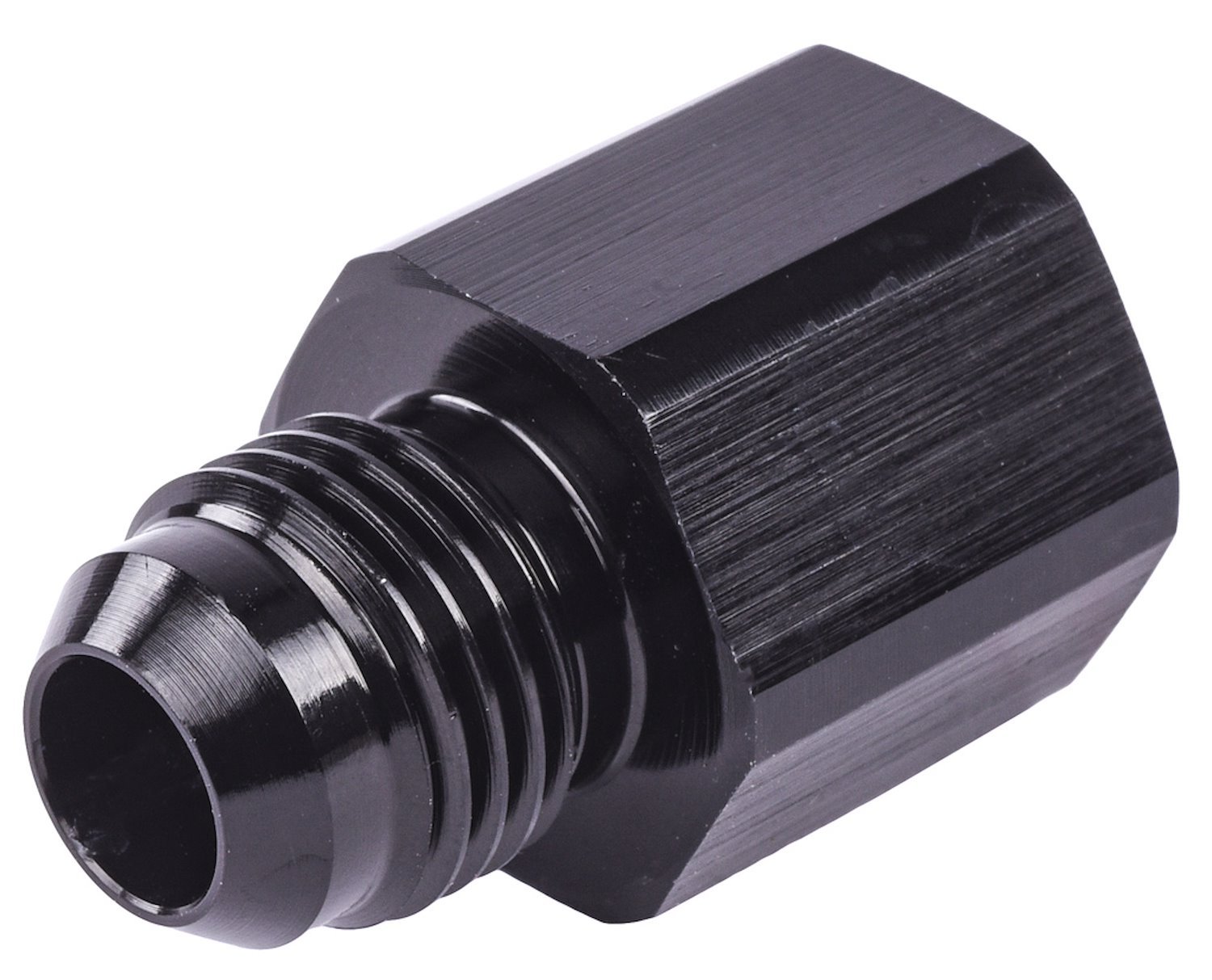 AN to Fuel Injection Adapter Fitting [-6 AN Male to 14mm x 1.5 Female Thread, Black]