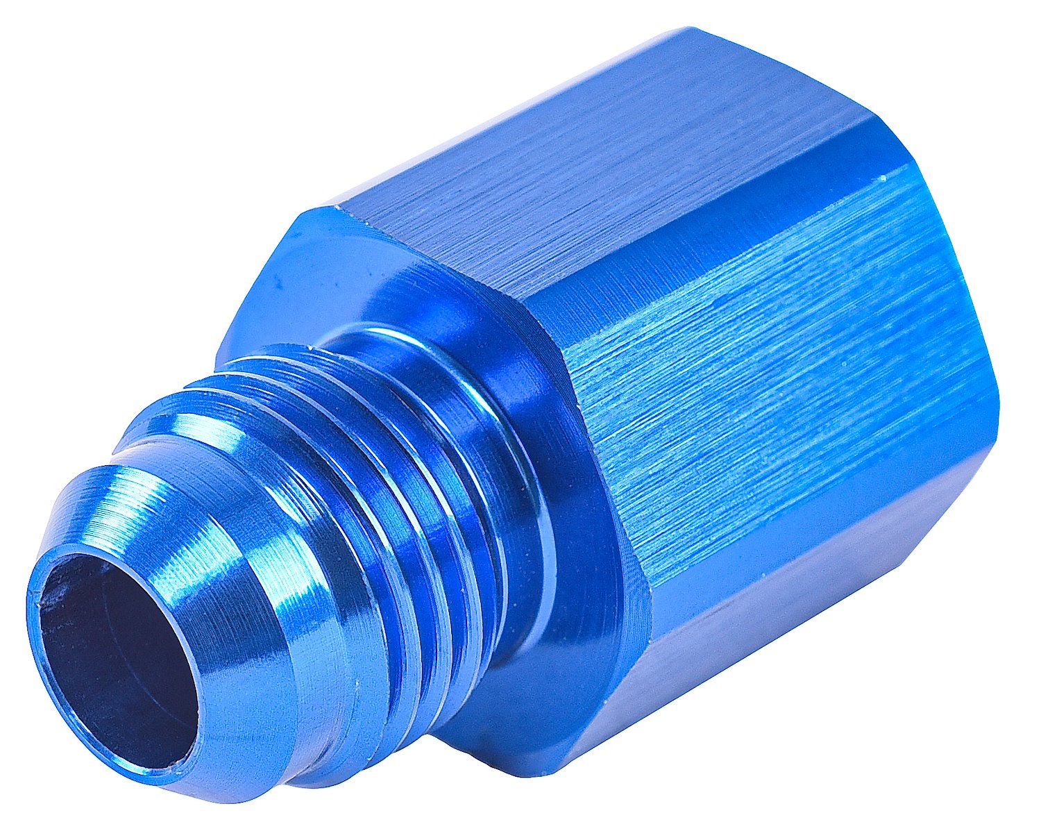 AN to Fuel Injection Adapter Fitting [-6 AN to 16mm x 1.5 Female Thread, Blue]
