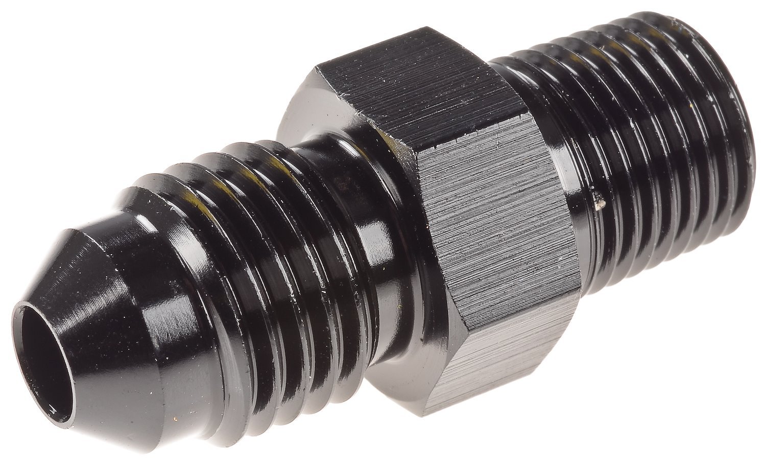 AN to NPT Straight Adapter Fitting [-4 AN Male to 1/8 in. NPT Male, Black]