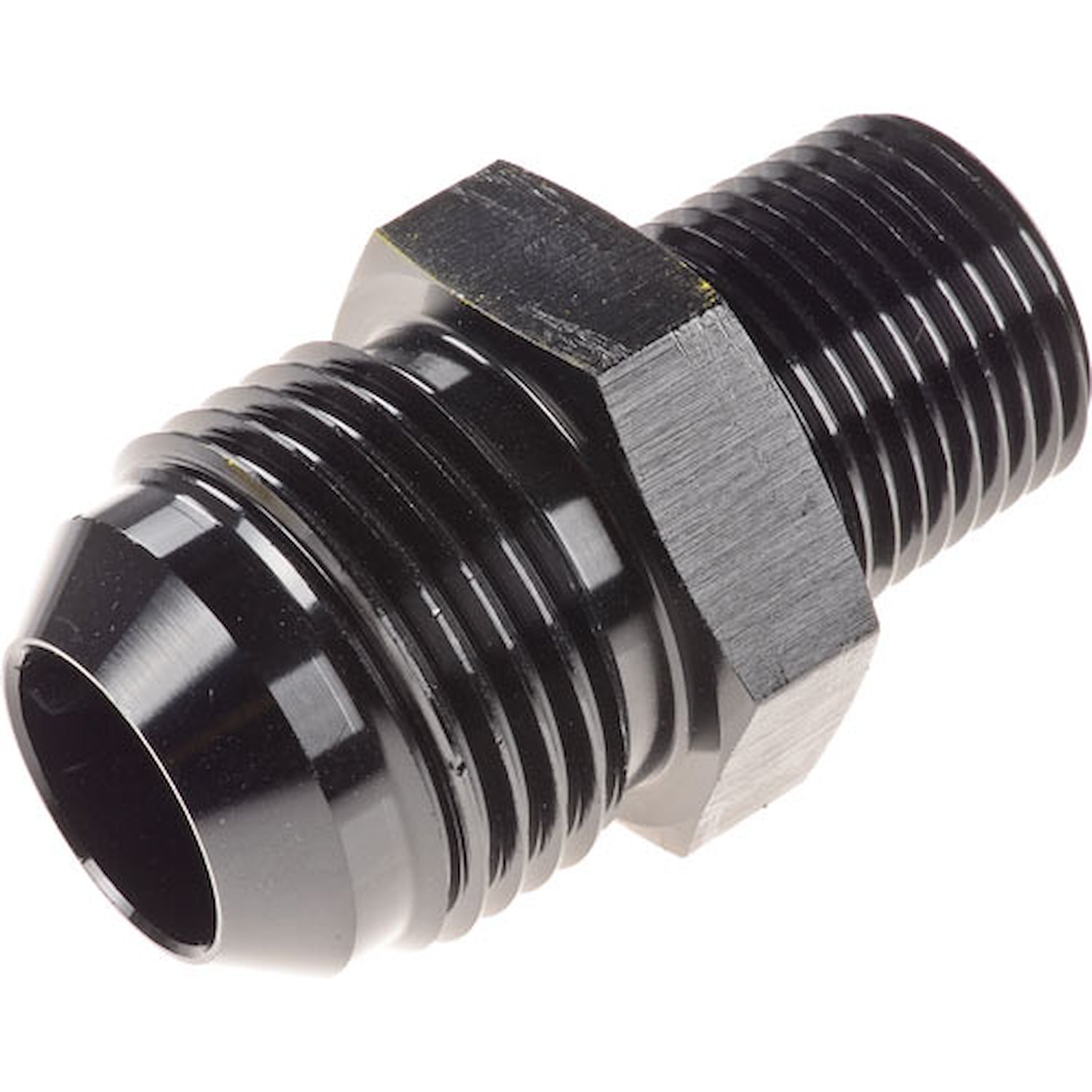 AN to NPT Straight Adapter Fitting [-10 AN Male to 3/8 in. NPT Male, Black]