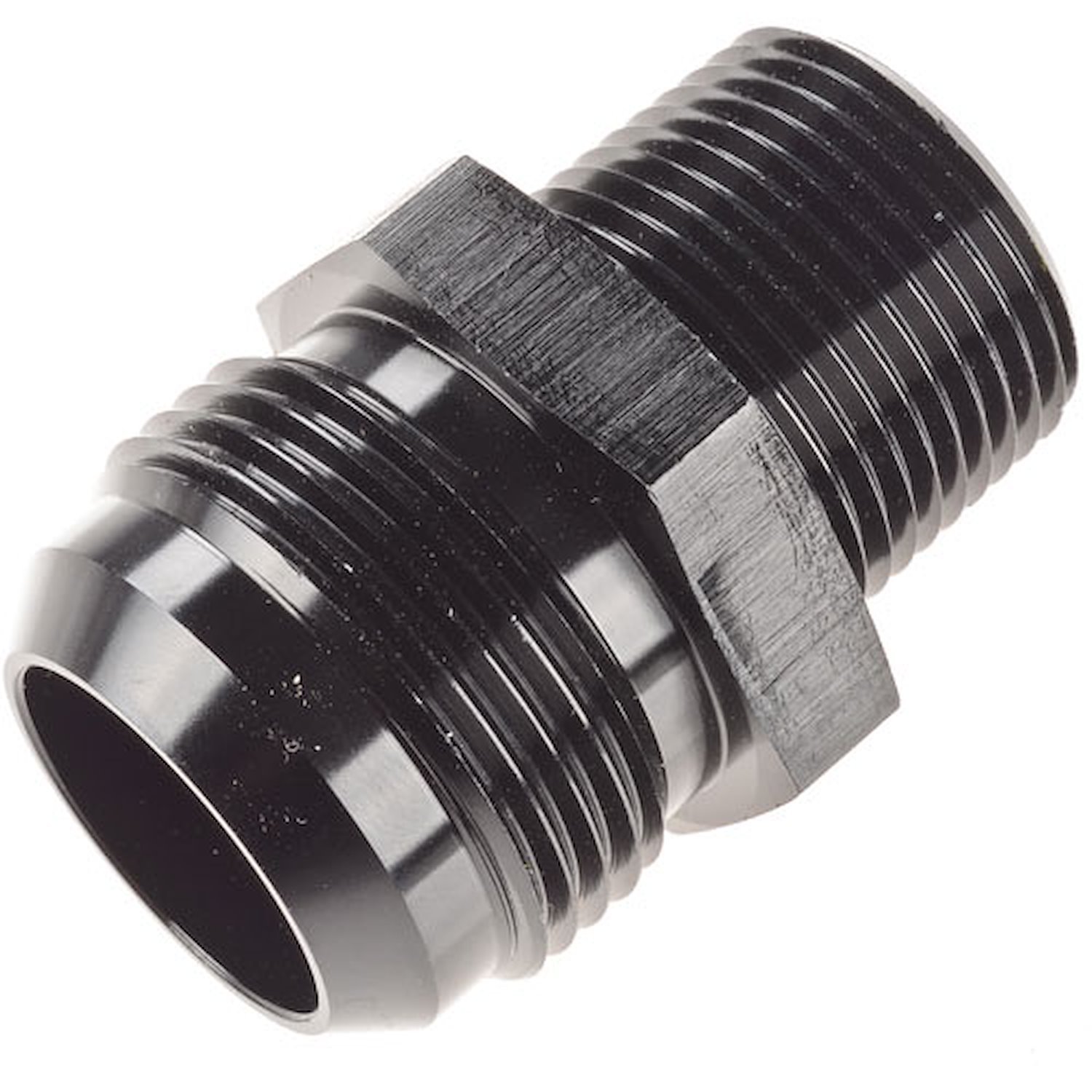 AN to NPT Straight Adapter Fitting [-16 AN Male to 3/4 in. NPT Male, Black]