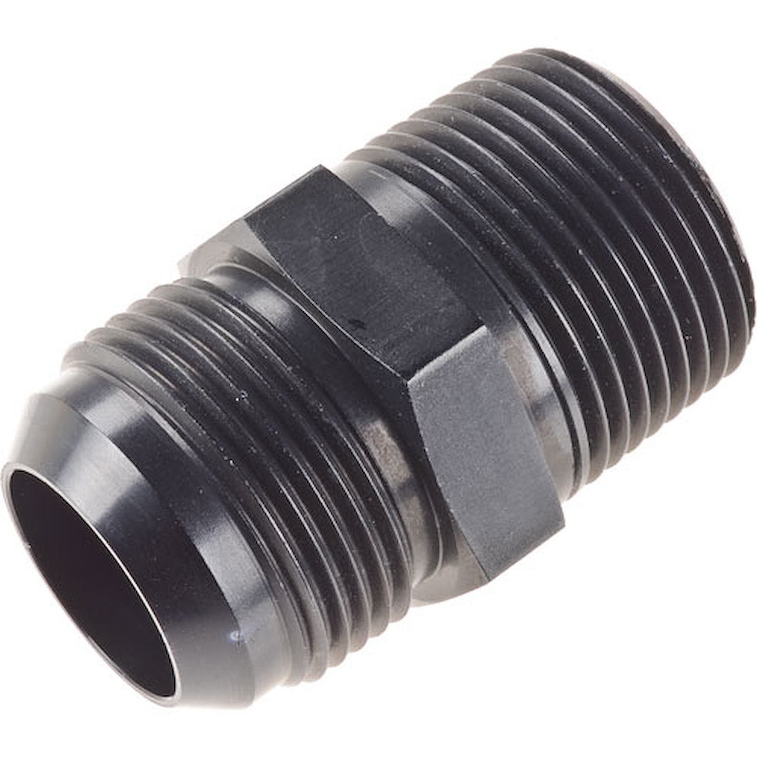 AN to NPT Straight Adapter Fitting [-16 AN Male to 1 in. NPT Male, Black]