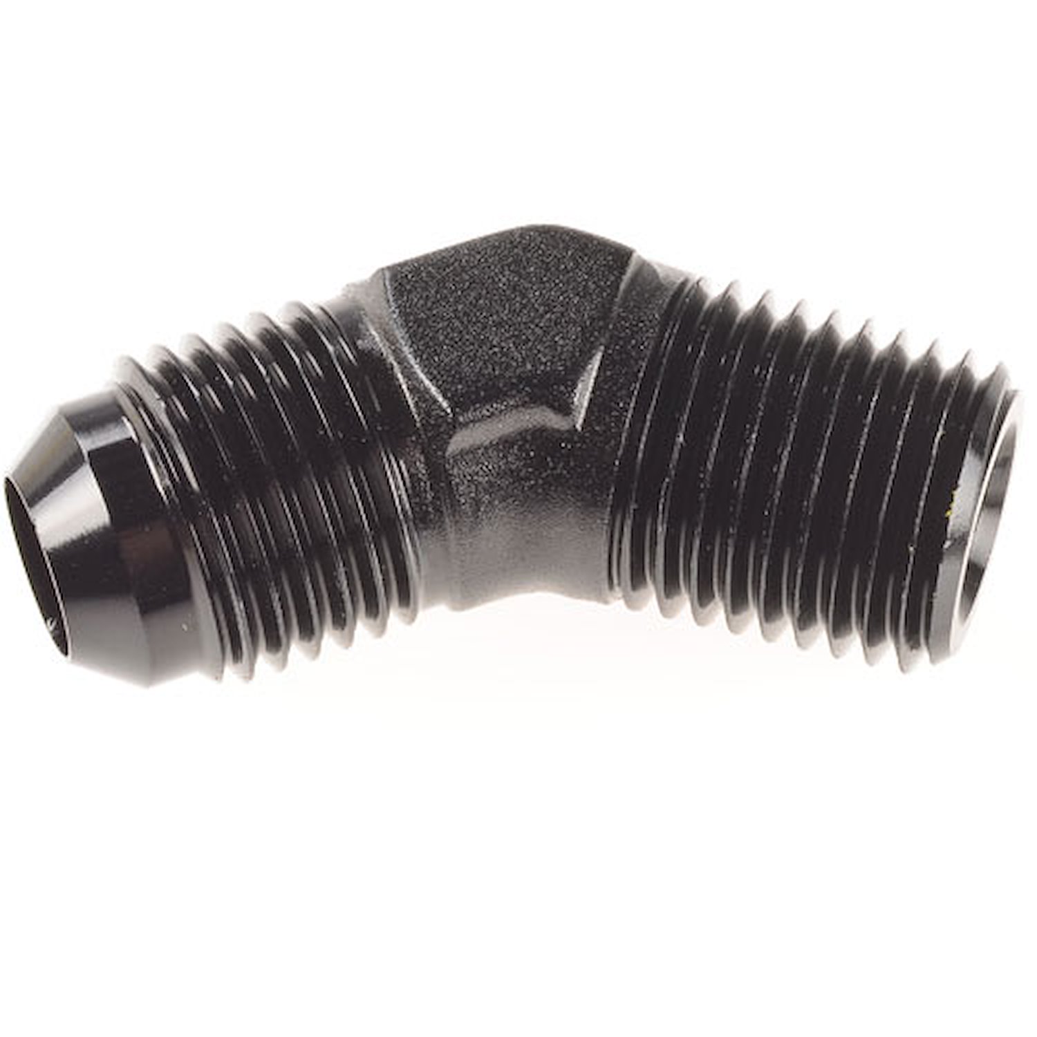 AN to NPT 45-Degree Adapter Fitting [-6 AN Male to 1/4 in. NPT Male, Black]