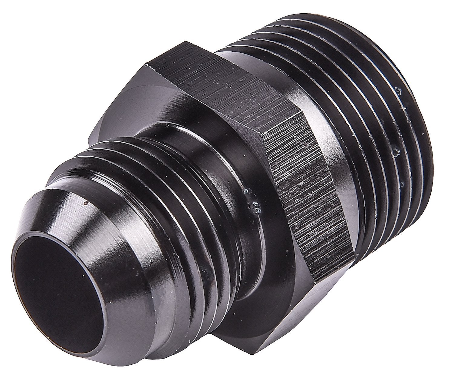 AN to NPT Straight Adapter Fitting [-10 AN Male to 3/4 in. NPT Male, Black]