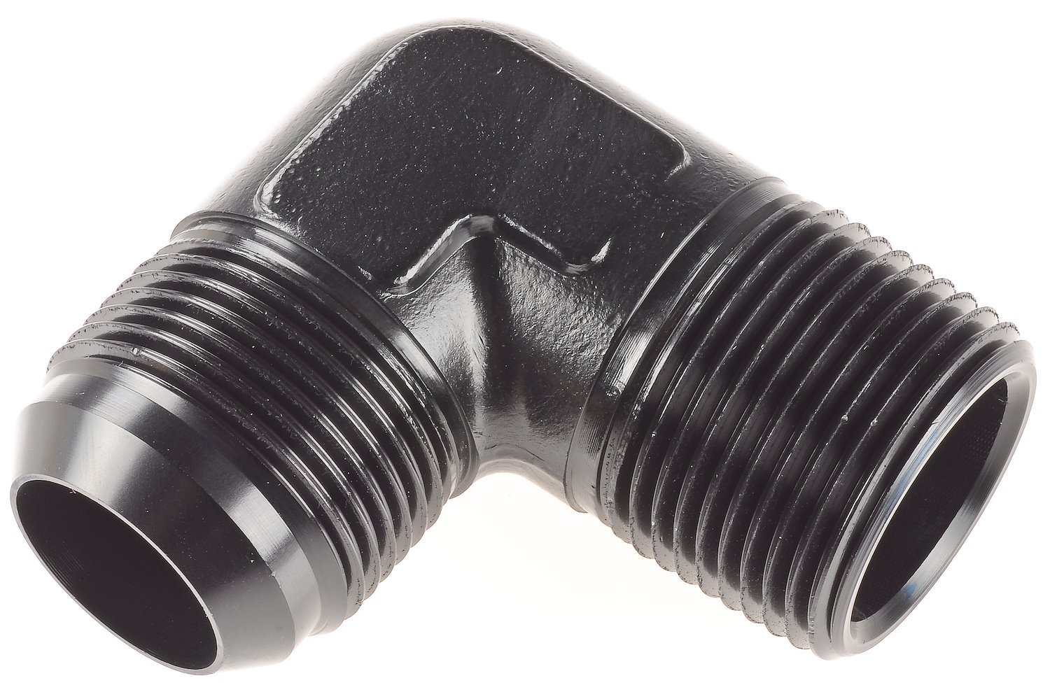AN to NPT 90-Degree Adapter Fitting [-16 AN Male to 1 in. NPT Male, Black]