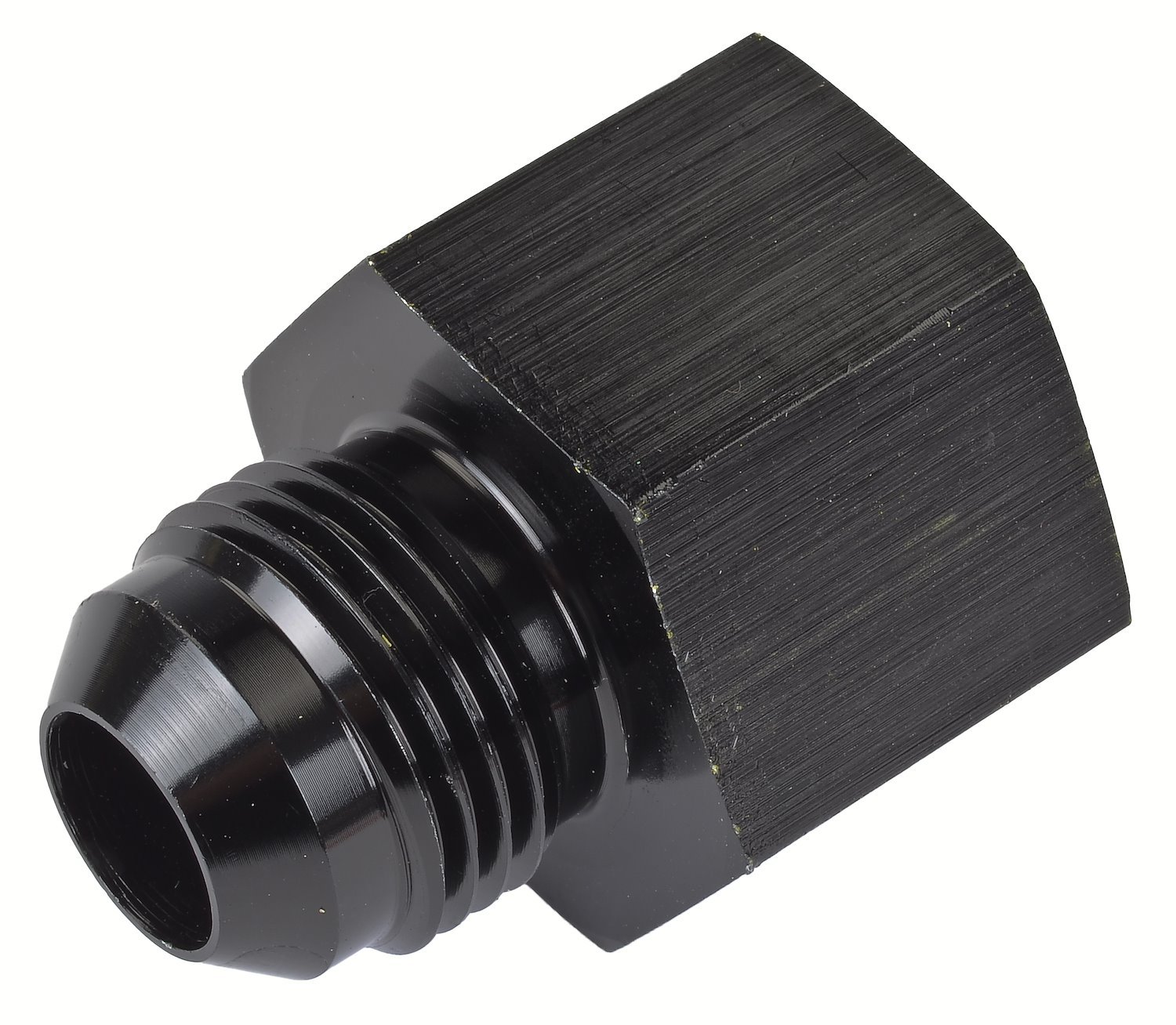 AN Female to Male Reducer Fitting [-10 AN Female to -8 AN Male, Black]