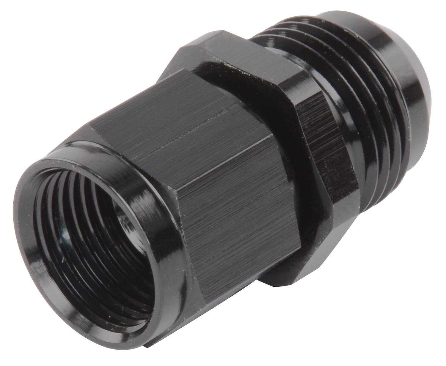 AN Female Swivel to Male Expander Fitting [-8 AN Female to -10 AN Male, Black]