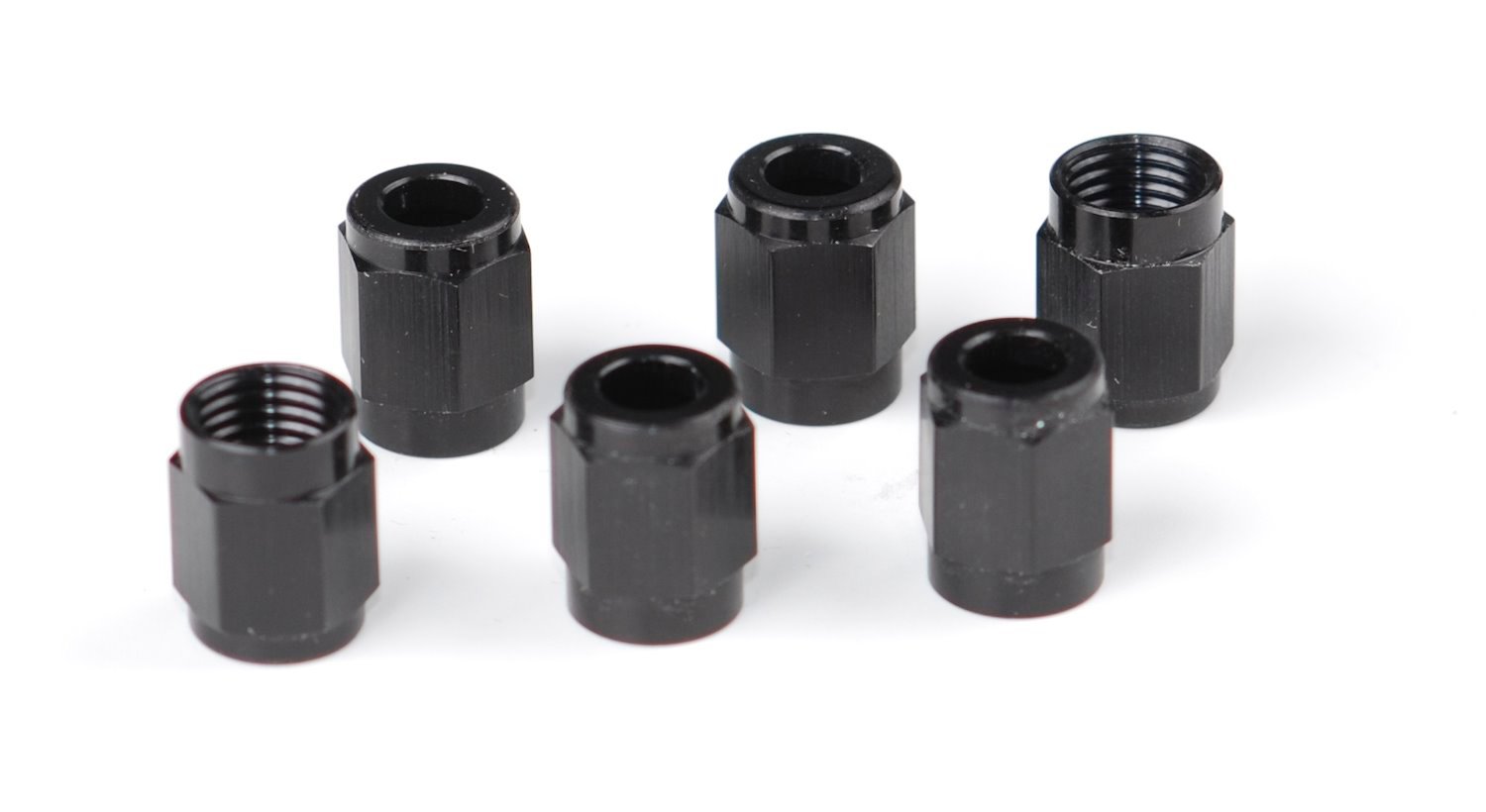 Tube Nuts, Black Anodized Aluminum [-3 AN]