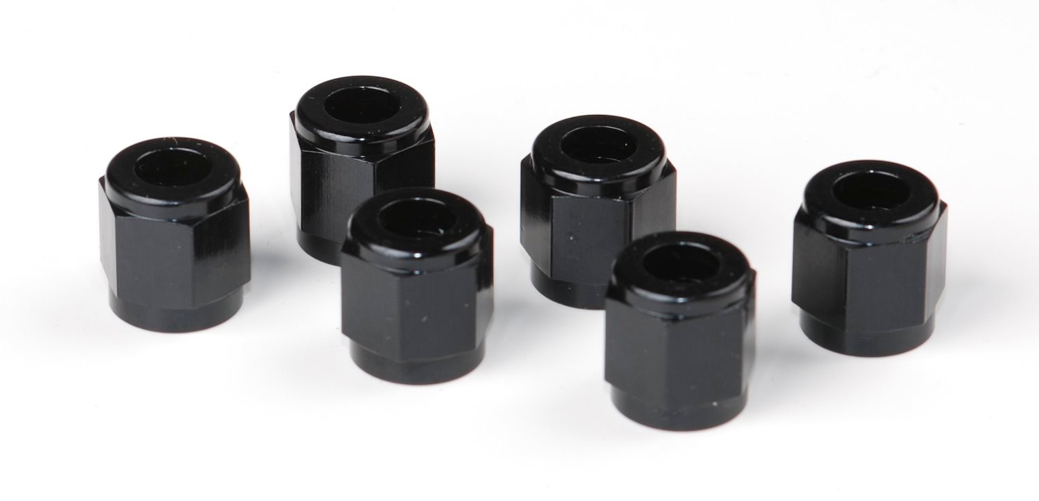 Tube Nuts, Black Anodized Aluminum [-4 AN]