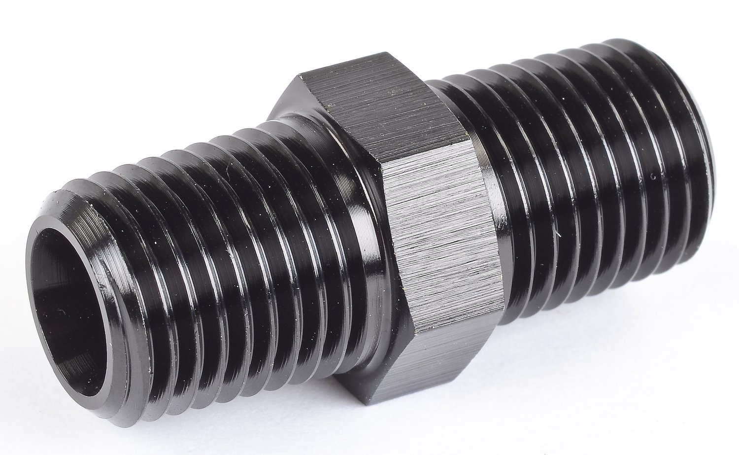 NPT to NPT Straight Union Fitting [1/8 in. NPT Male to 1/8 in. NPT Male, Black]