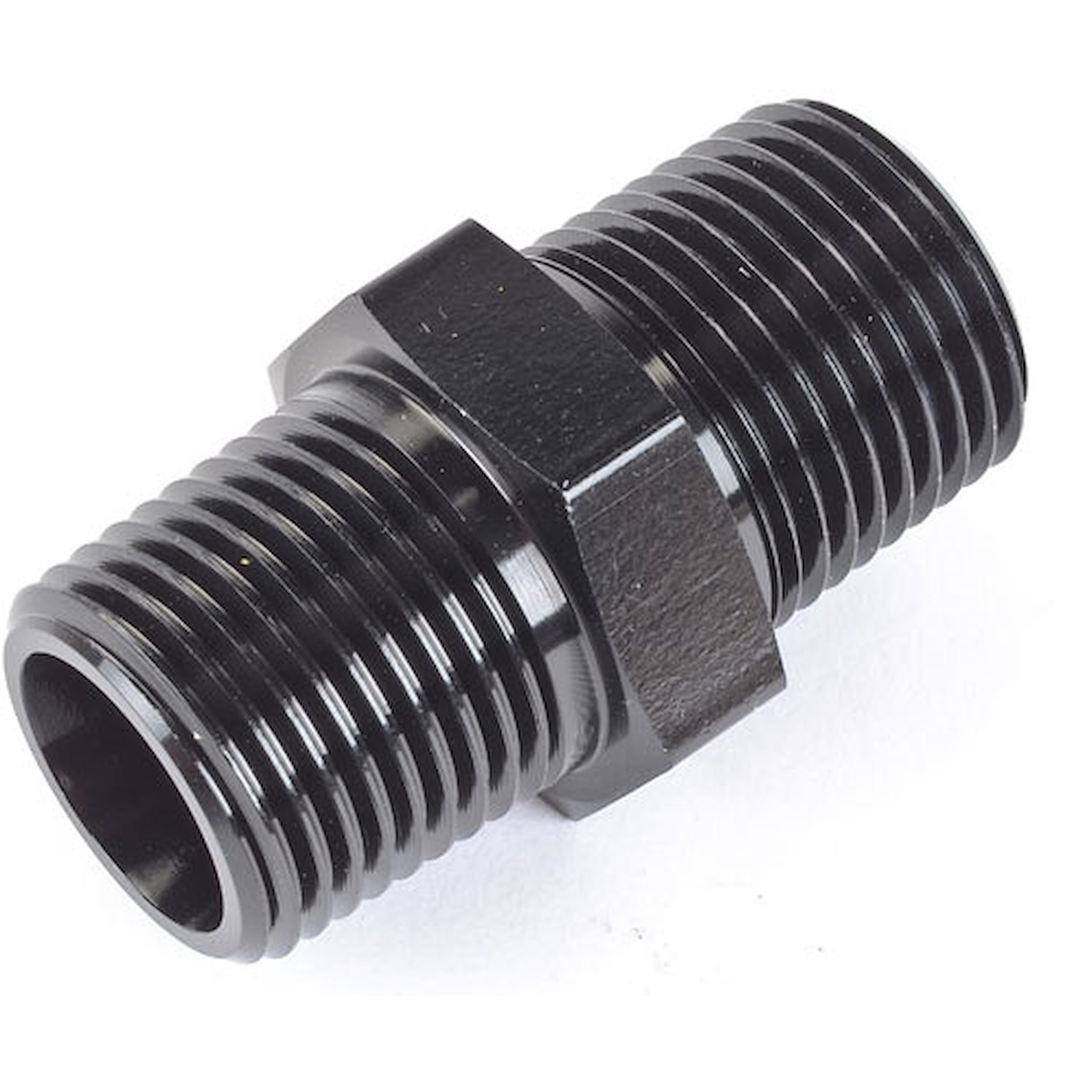 NPT to NPT Straight Union Fitting [1/2 in. NPT Male to 1/2 in. NPT Male, Black]