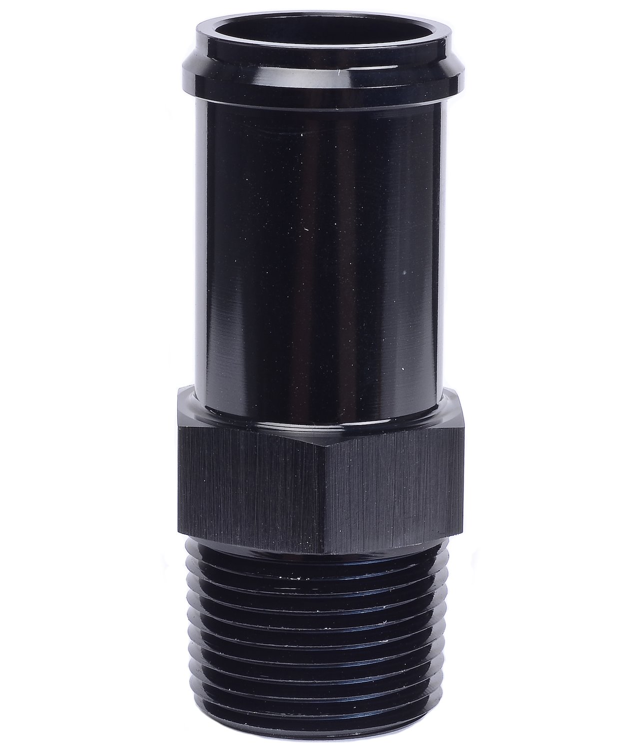 NPT to Hose Barb Fitting, Straight [3/4 in. NPT Male to 1 in. I.D. Hose, Black]