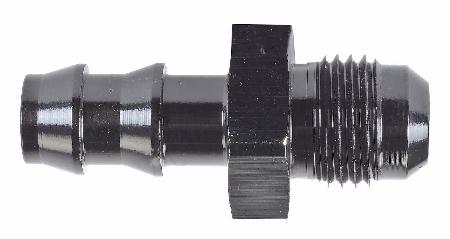 AN to Hose Barb Straight Adapter Fitting [-4 AN Male to 1/4 in. Hose, Black]