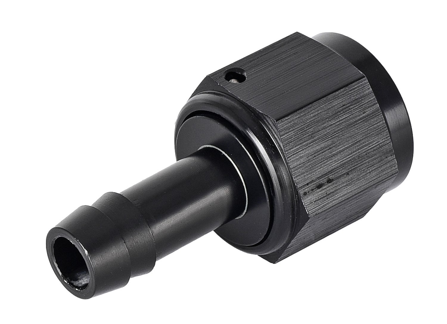 AN to Straight Hose Barb Adapter Fitting [-8 AN Female to 3/8 in. I.D. Hose, Black]