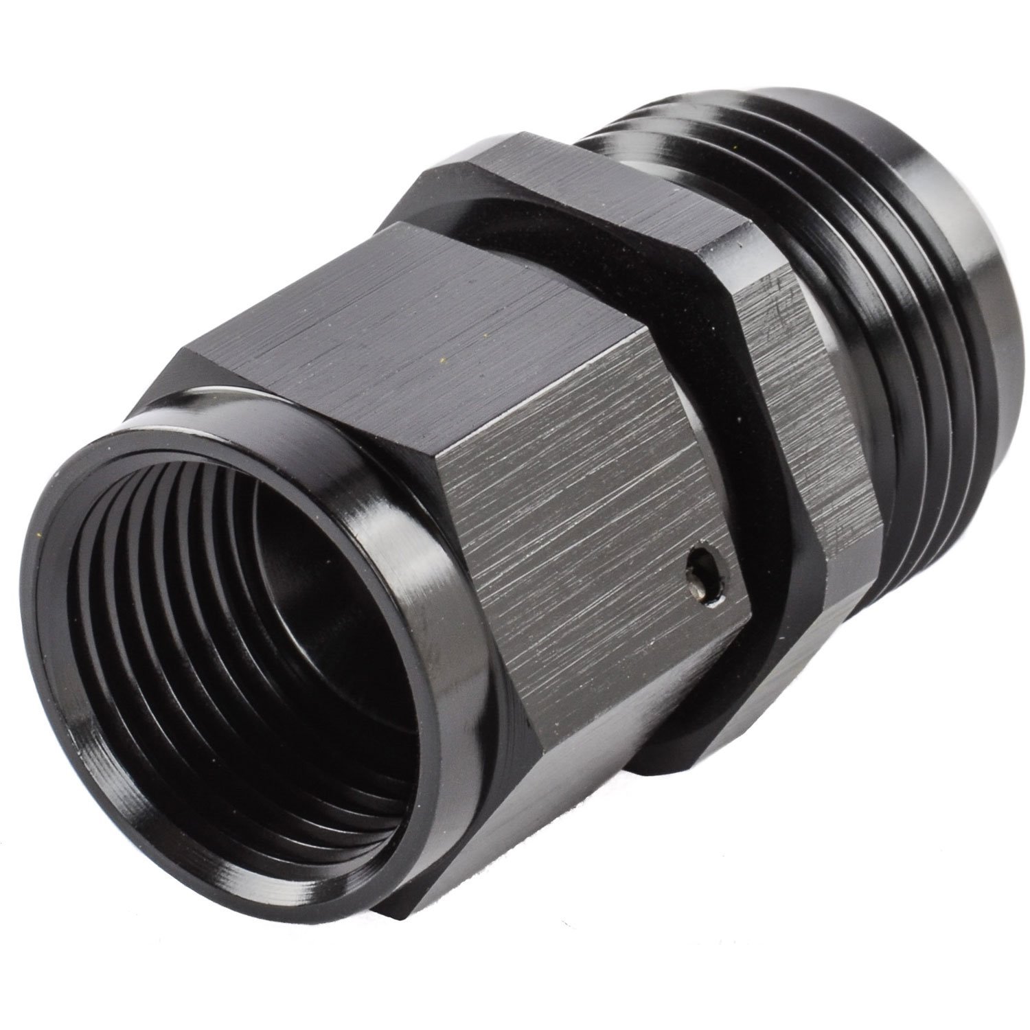 AN Female Swivel to Male Expander Fitting [-10 AN Female to -12 AN Male, Black Hard Anodized]