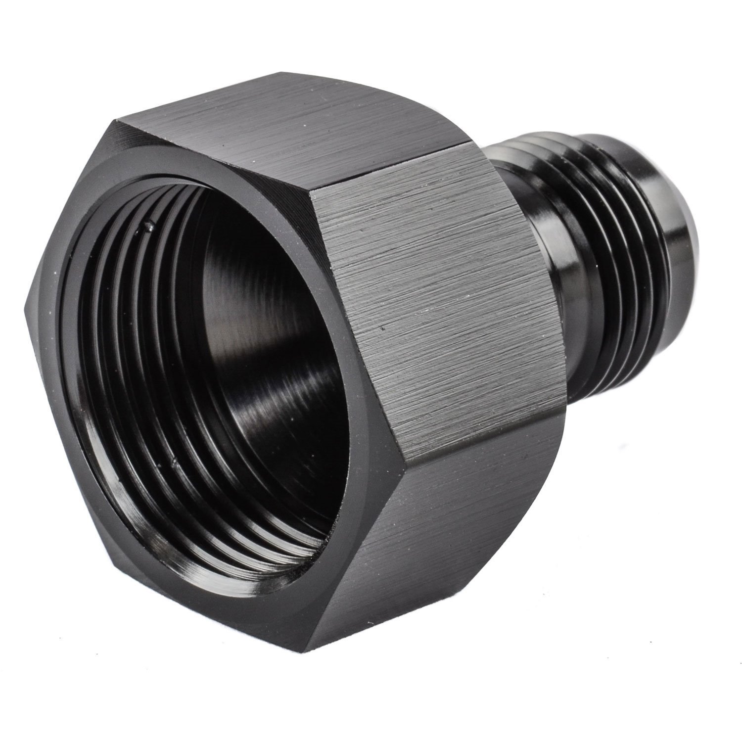 AN Female to Male Reducer Fitting [-16 AN Female to -10 AN Male, Black Hard Anodized]