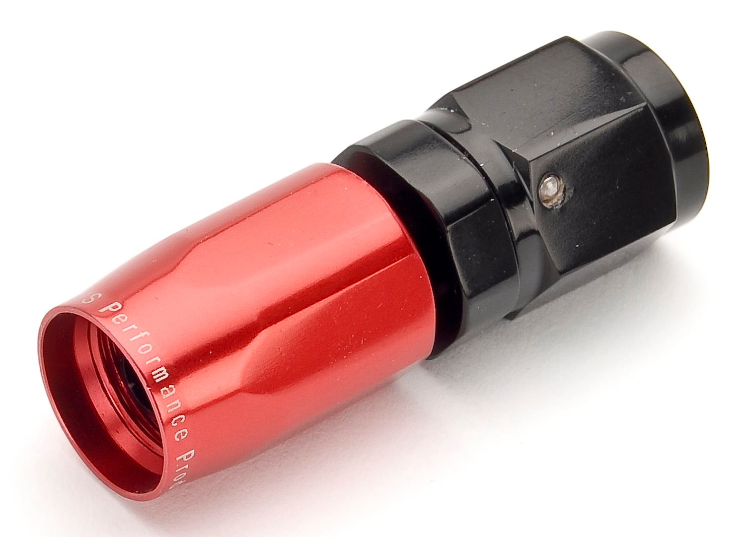 Red/Black Straight Max Flow Hose End -4AN