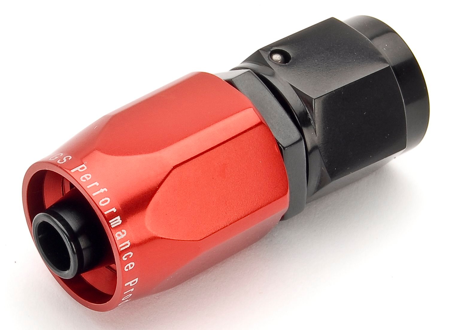 Red/Black Straight Max Flow Hose End -6AN