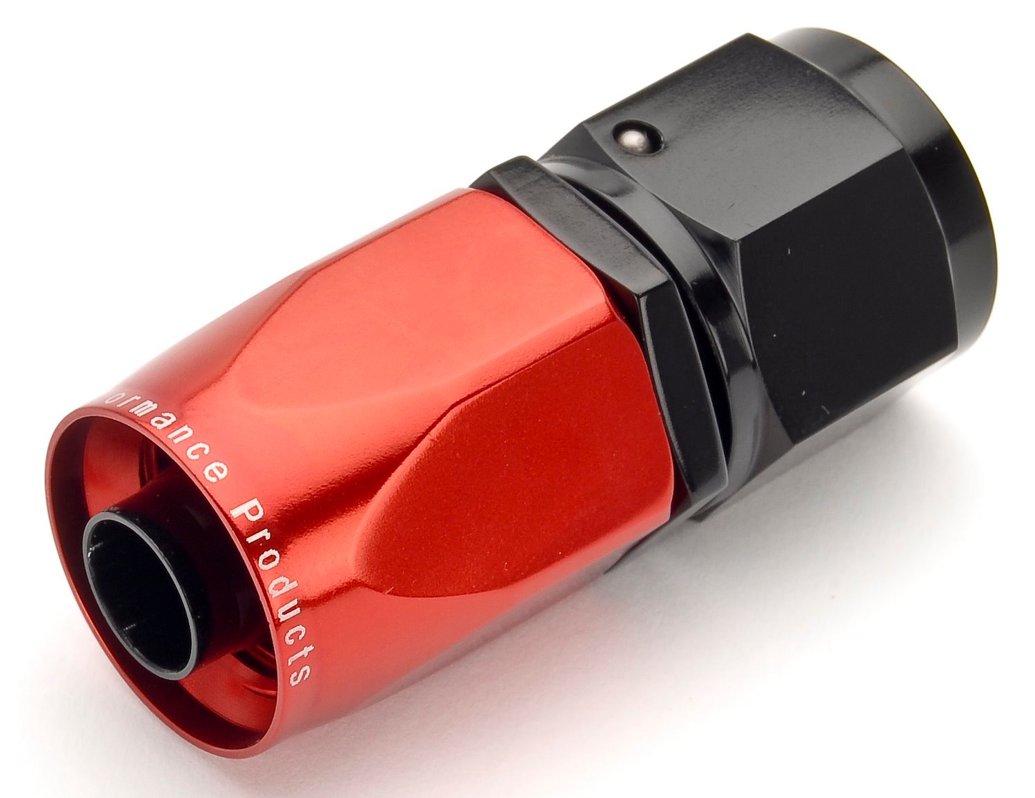 Red/Black Straight Max Flow Hose End -8AN