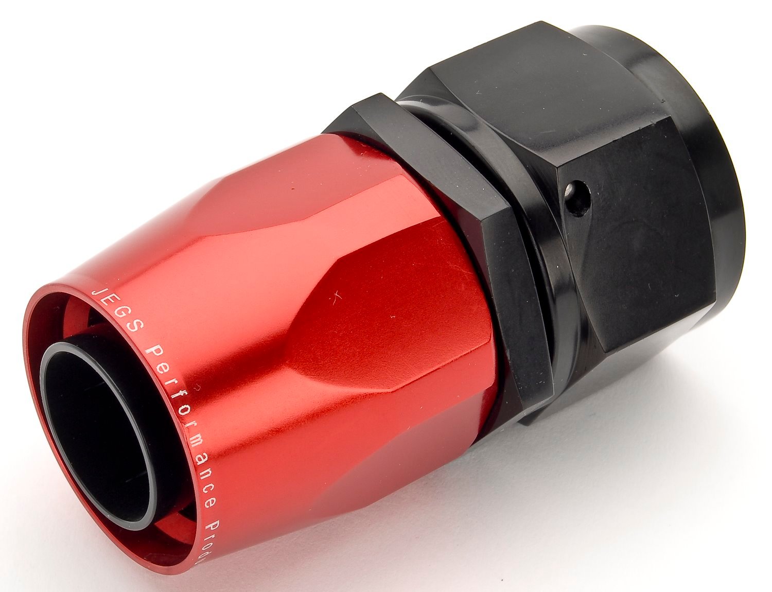 Red/Black Straight Max Flow Hose End -16AN