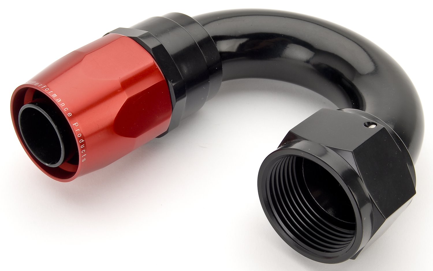Red/Black 180° Max Flow Swivel Hose End -16AN