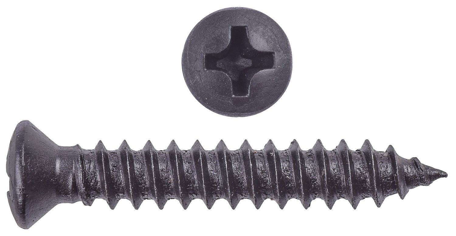 Phillips Oval Head Sheet Metal Screws #8 x 1 in. OAL with #6 Head [100 Pieces]