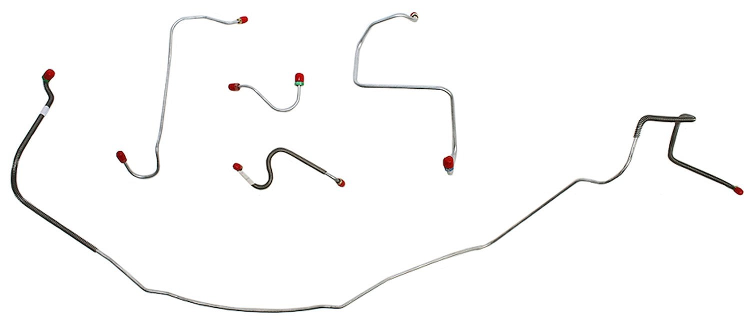 Front Brake Line Set for Select 1967 Chevy Chevelle, El Camino, Malibu (SS Models) w/Manual Disc [5-PC, Steel]
