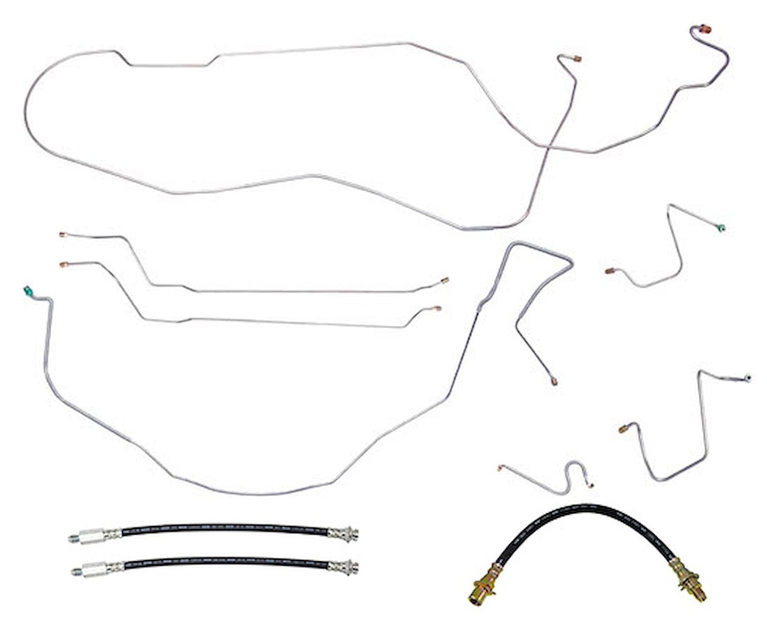 Complete Brake Line & Hose Kit for 1967 Chevy Chevelle, Malibu SS Hardtop w/Manual Drum Brakes [Stainless Steel]