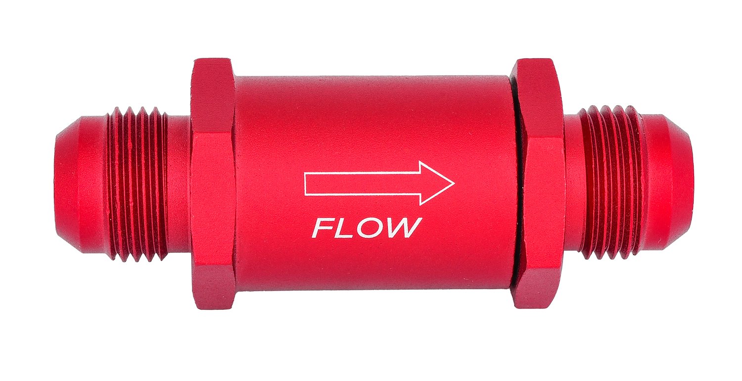 Billet Aluminum In-Line Fuel Filter with -10 AN