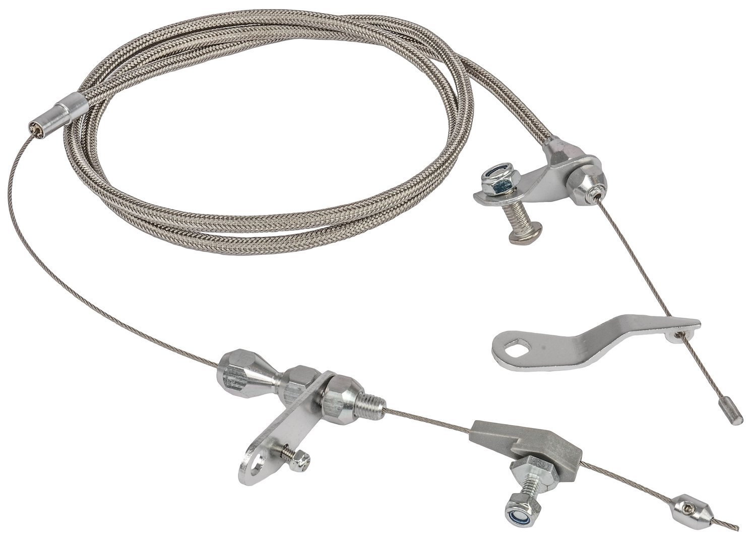 Transmission Kickdown Cable Kit [Ford C6, Stainless Steel]