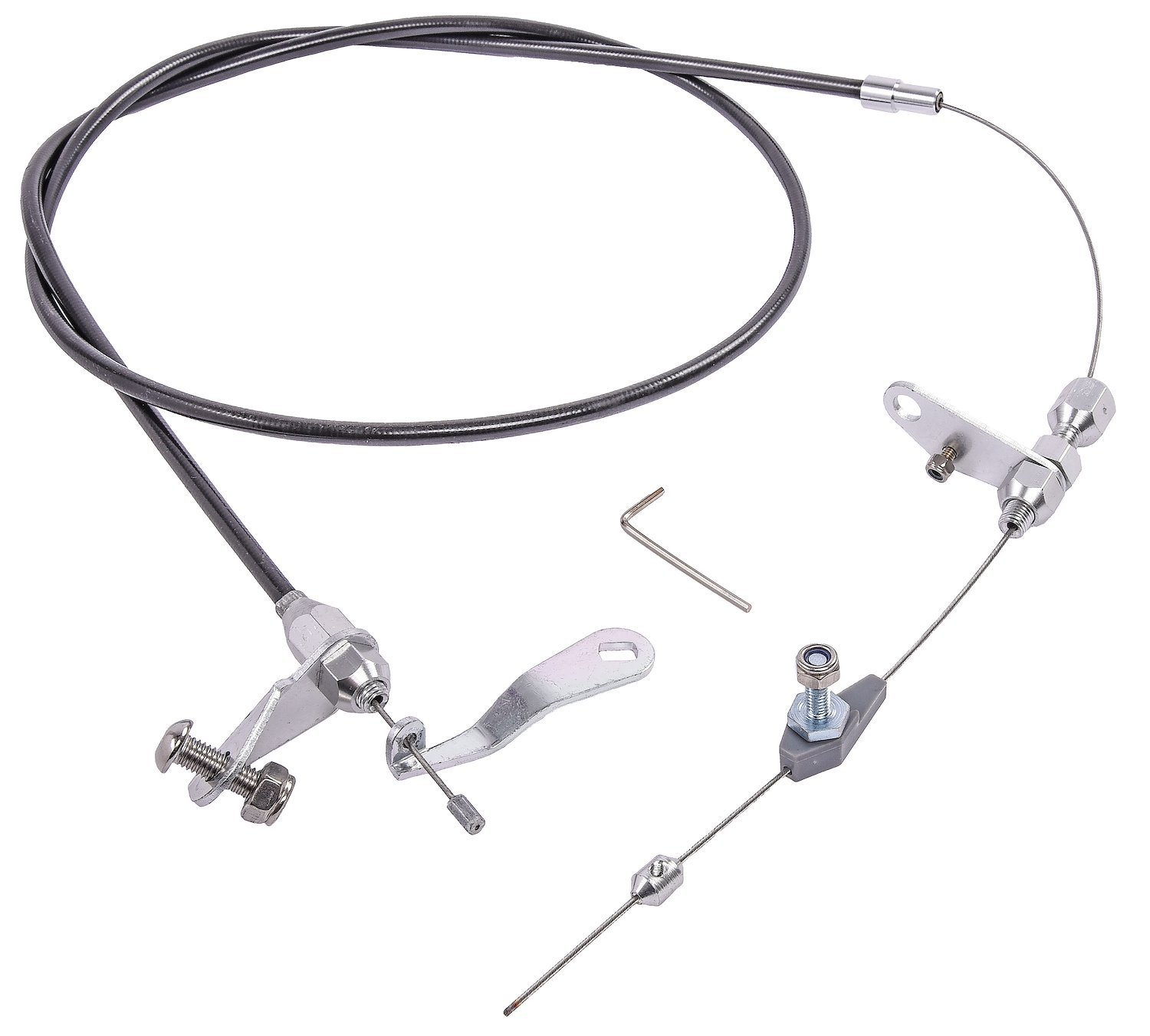 Transmission Kickdown Cable Kit [Ford C6, Black]