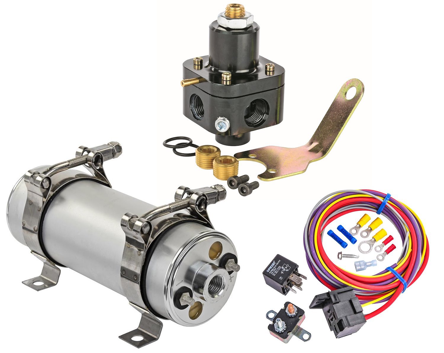 HP Electric Fuel Pump, Harness & Regulator Kit